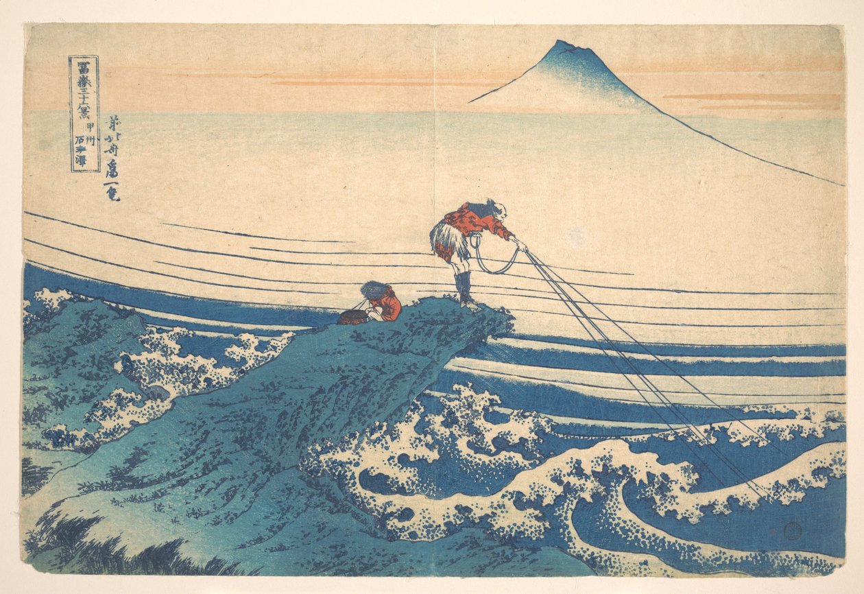 Kajikazawa nella provincia di Kai (Kōshū Kajikazawa), dalla serie “Le trentasei vedute del Monte Fuji” (Fugaku sanjūrokkei) da Katsushika Hokusai