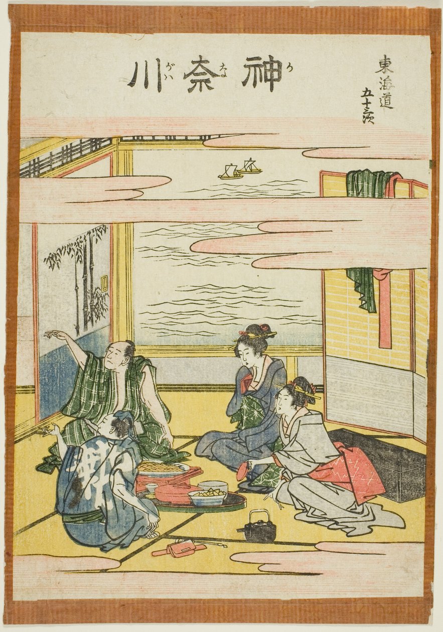 Kanagawa, dalla serie "Le Cinquantatré Stazioni del Tokaido (Tokaido gojusan tsugi)" da Katsushika Hokusai