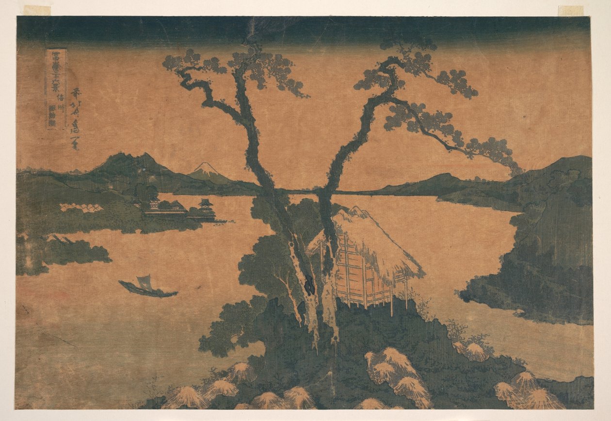 Il lago Suwa nella provincia di Shinano (Shinshū Suwako), dalla serie “Le trentasei vedute del Monte Fuji” (Fugaku sanjūrokkei) da Katsushika Hokusai