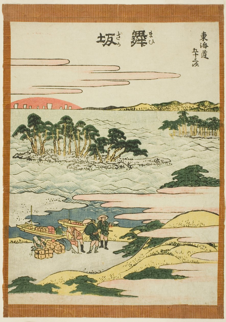 Maisaka, dalla serie "Le cinquantatré stazioni del Tokaido (Tokaido gojusan tsugi)" da Katsushika Hokusai