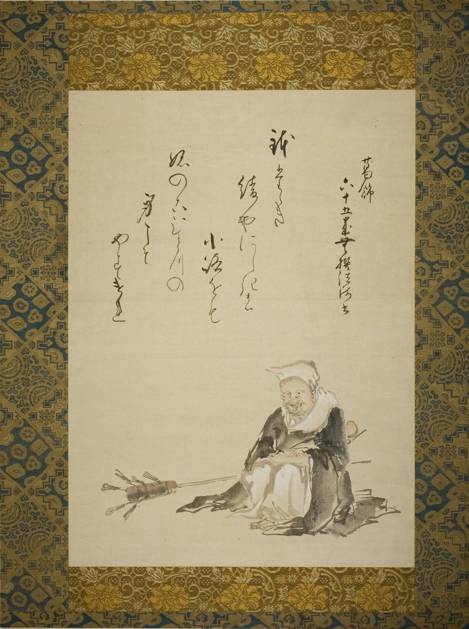 Monaco che vende fruste da tè cerimoniali da Katsushika Hokusai