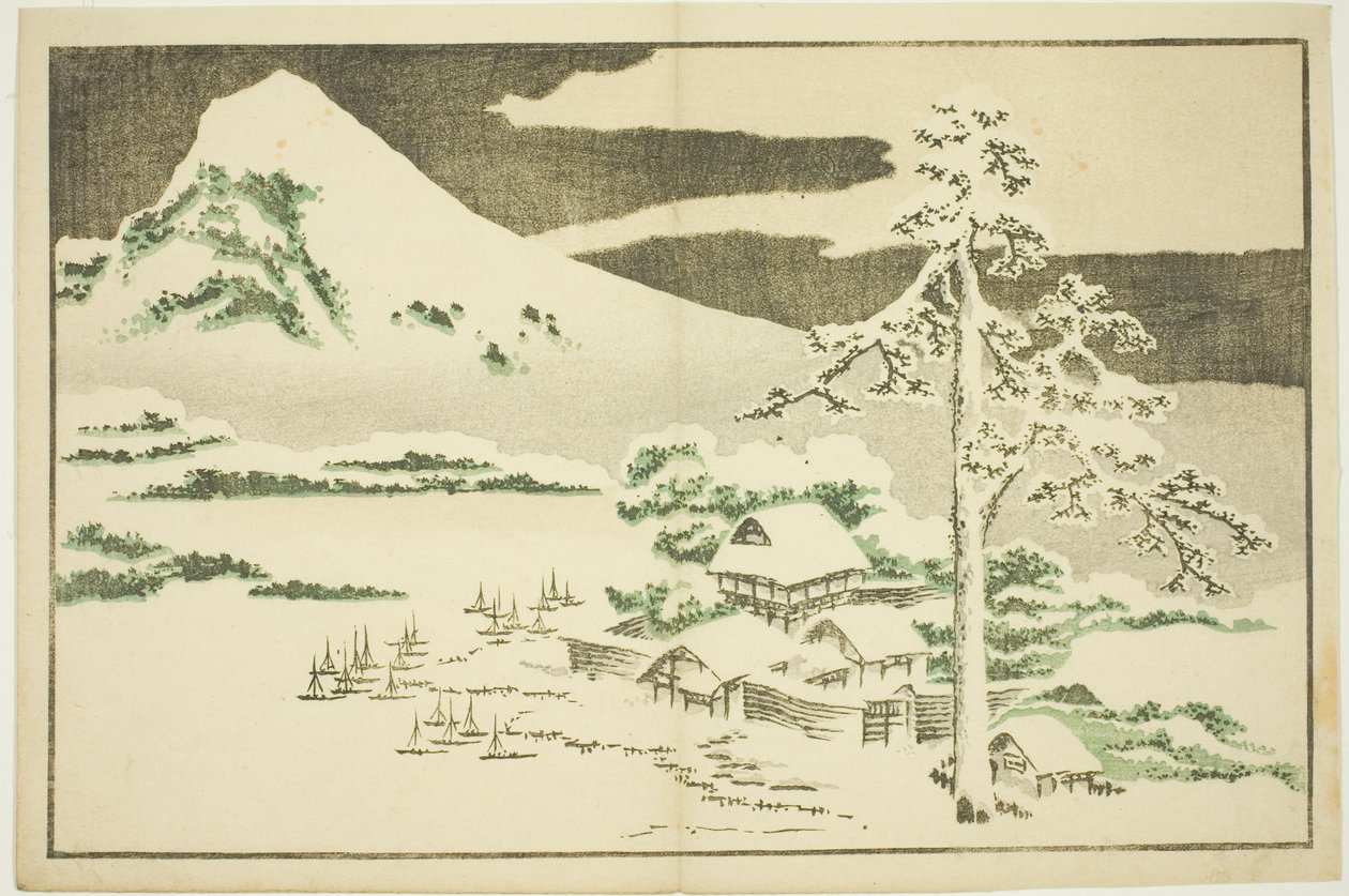 Monte Fuji in inverno, dal Libro delle pitture realistiche di Hokusai (Hokusai shashin gafu) da Katsushika Hokusai
