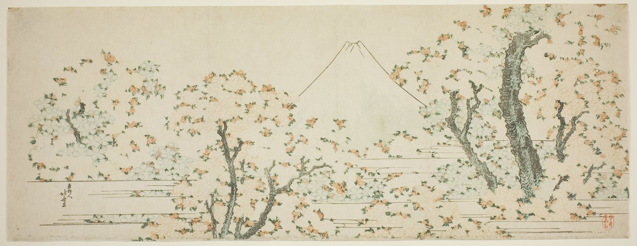 Monte Fuji con ciliegi in fiore da Katsushika Hokusai