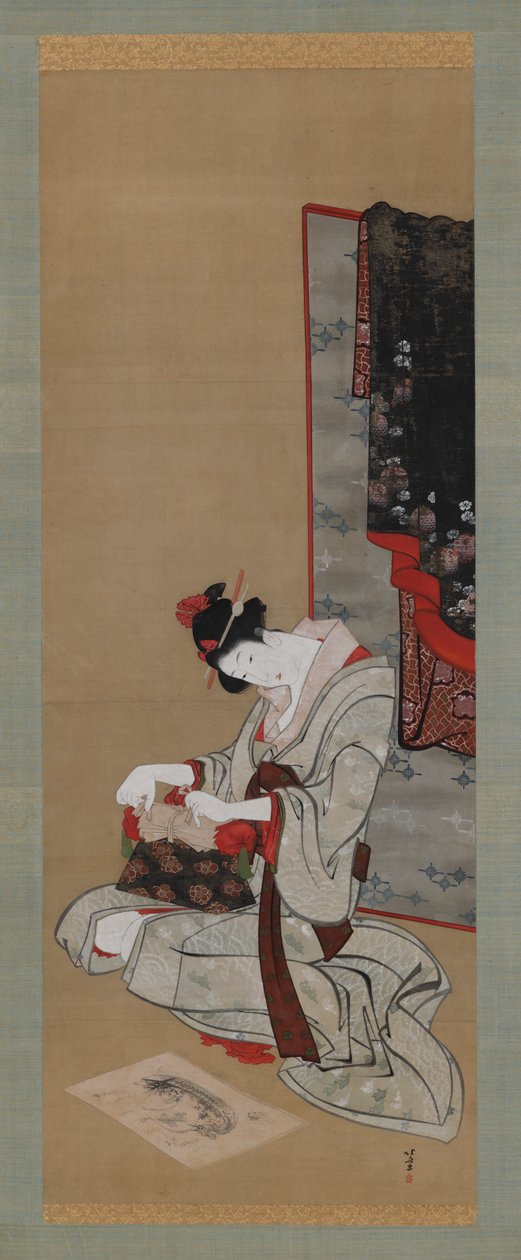 Usanza di Capodanno: Desiderio per un sogno di buon auspicio di Capodanno, periodo Edo, ca. 1806-1811 da Katsushika Hokusai