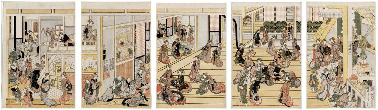 Capodanno al bordello di Ogi-ya da Katsushika Hokusai