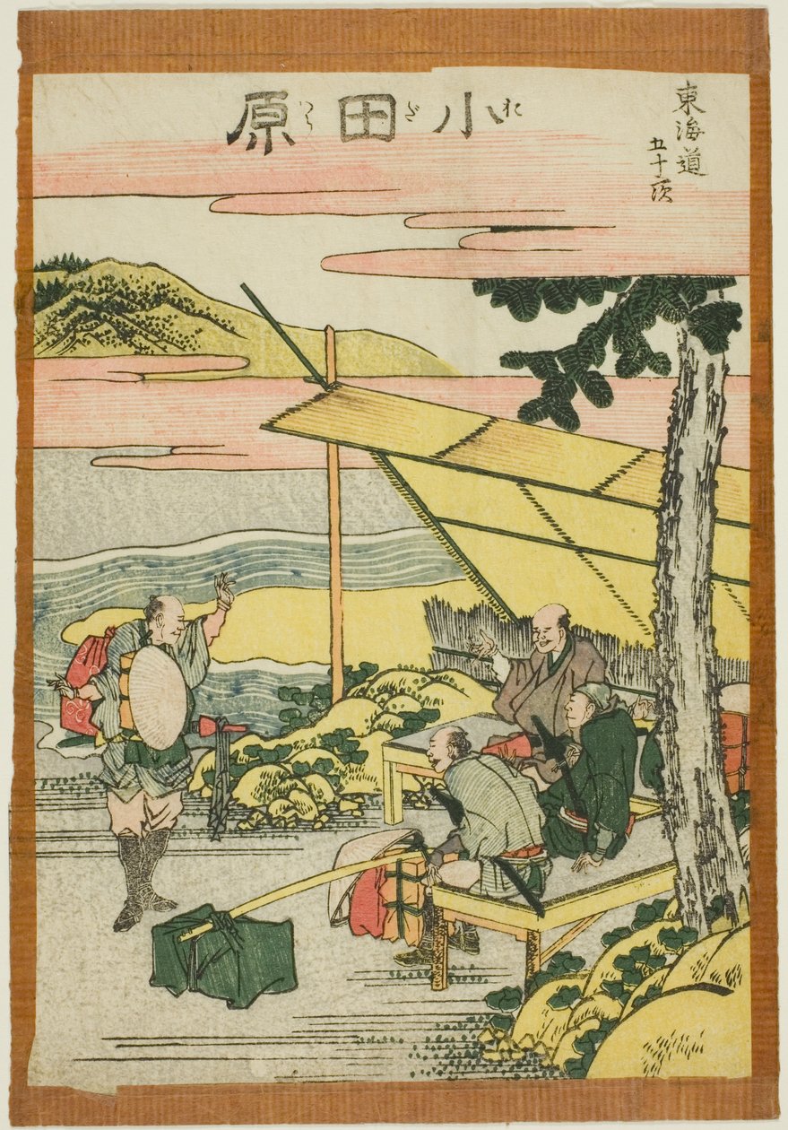 Odawara, dalla serie "Le cinquantatré stazioni del Tokaido (Tokaido gojusan tsugi)" da Katsushika Hokusai