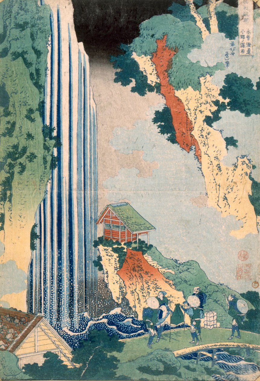 Cascata di Ona sulla Kisokaido, 1827 da Katsushika Hokusai