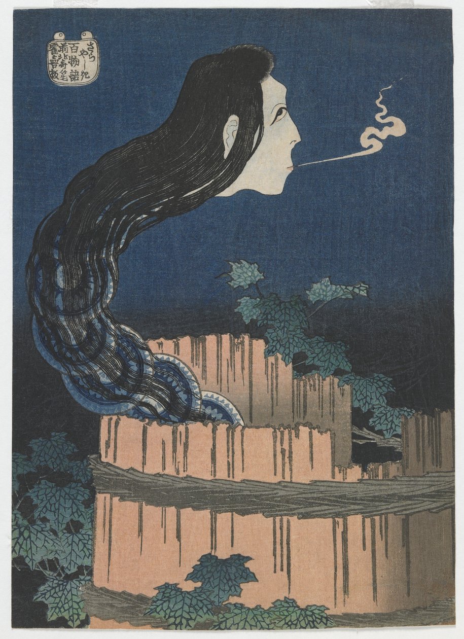 Cento racconti di fantasmi: Sarayashiki, periodo Edo, 1831-32 da Katsushika Hokusai