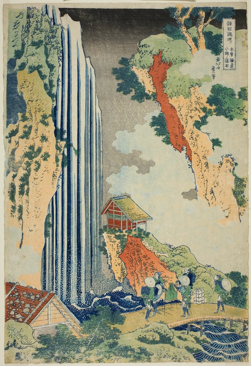 Cascate di Ono sulla Kisokaido, dalla serie "Un tour delle cascate in varie province" da Katsushika Hokusai