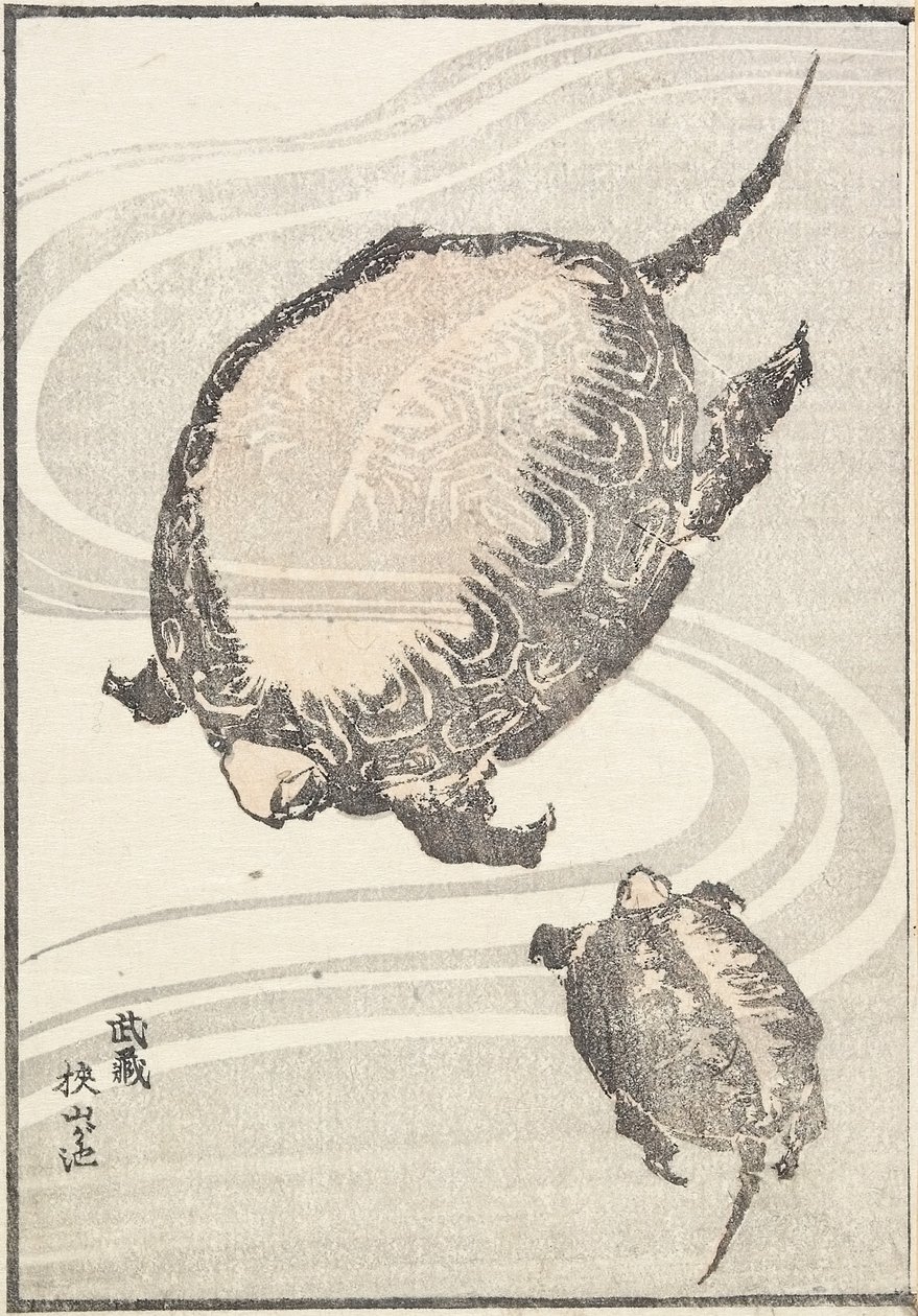 Stagno Sayama-ga-ike nella provincia di Musashi, 1817 da Katsushika Hokusai