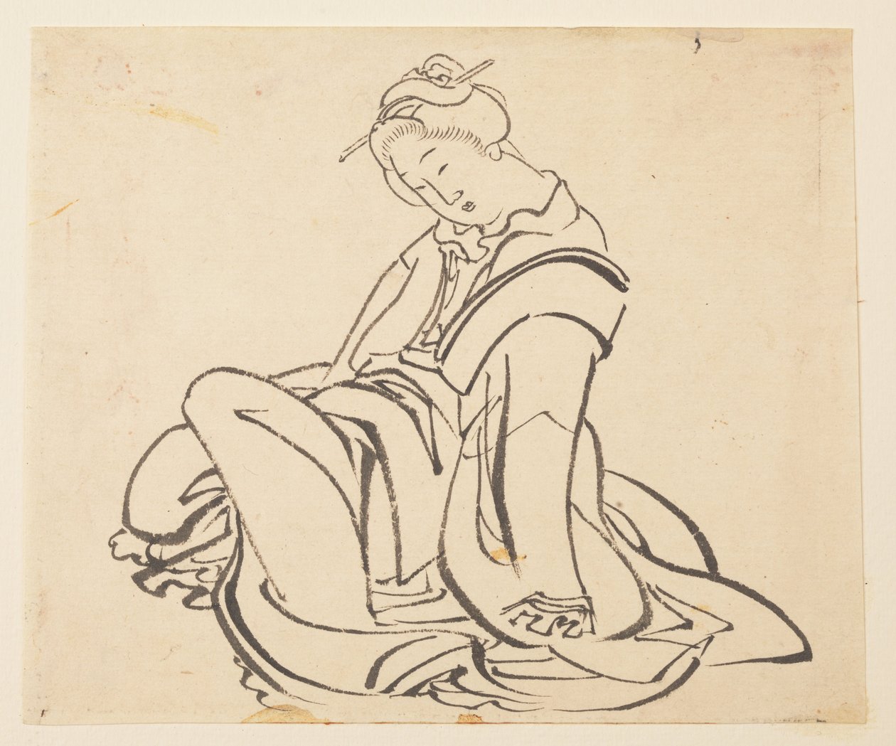 Donna seduta da Katsushika Hokusai
