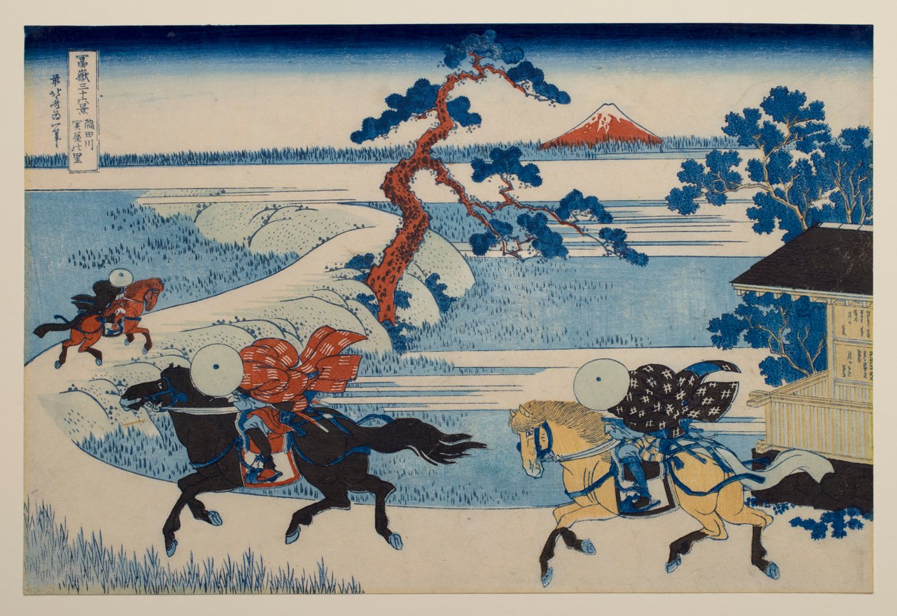Il villaggio di Sekiya sul fiume Sumida, dalla serie “Le trentasei vedute del Monte Fuji” da Katsushika Hokusai