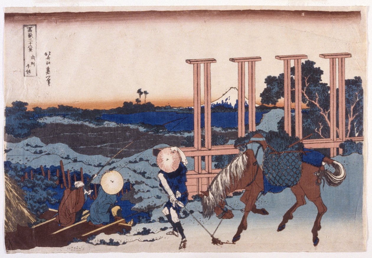 Senju nella provincia di Musashi da Katsushika Hokusai