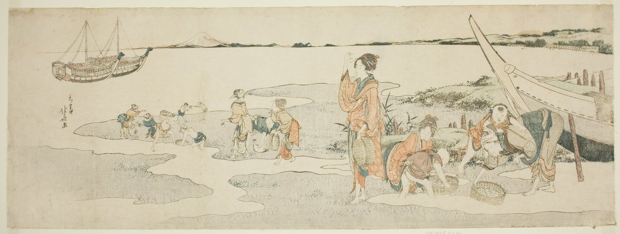 Raccolta di frutti di mare da Katsushika Hokusai