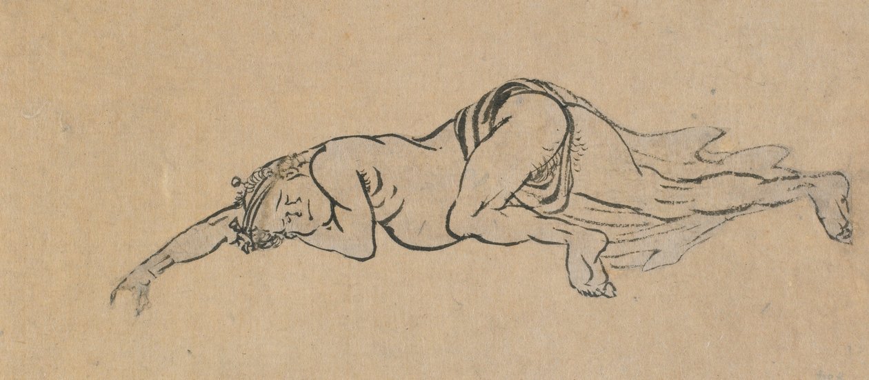 Uomo che dorme, fine XVIII-inizio XIX secolo da Katsushika Hokusai