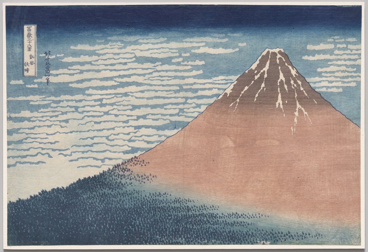 Vento del sud, cielo sereno, dalla serie Trentasei vedute del Monte Fuji da Katsushika Hokusai
