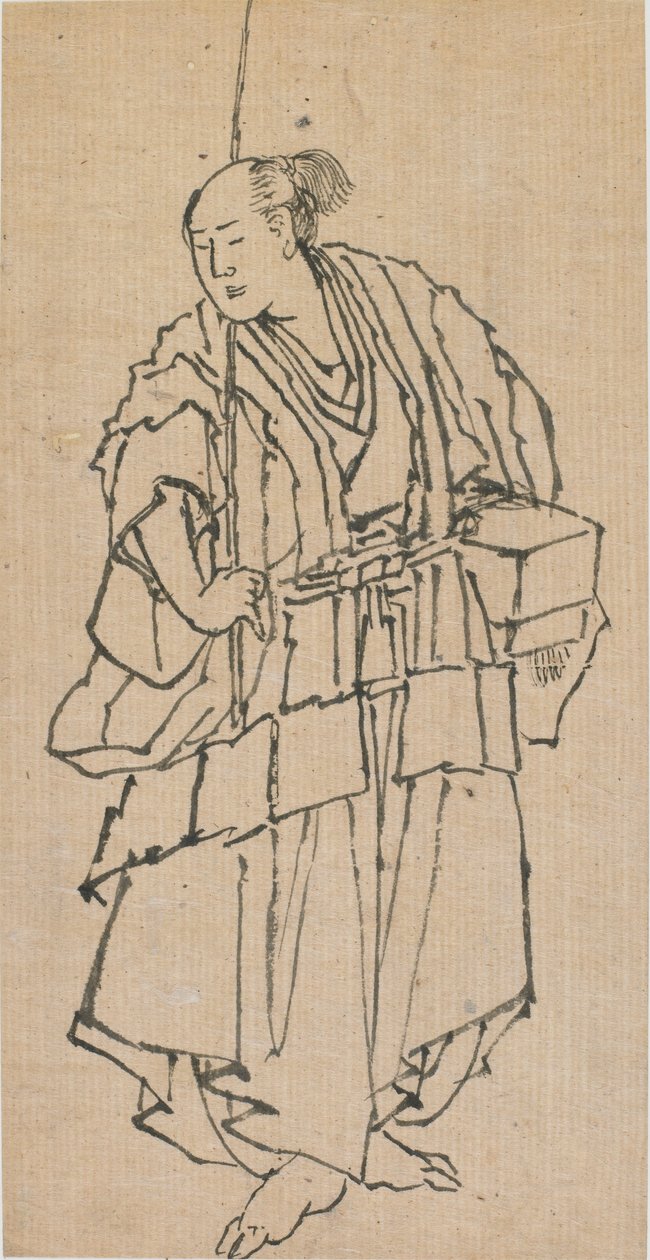 Figura in piedi di un uomo da Katsushika Hokusai