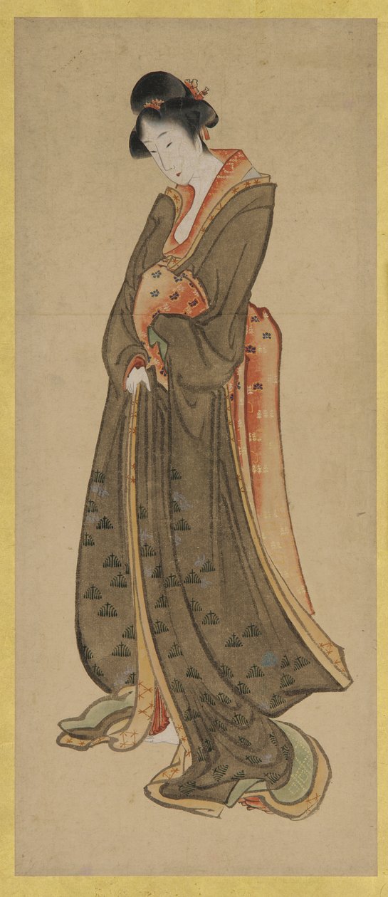 Figura in Piedi di una Ragazza Alta da Katsushika Hokusai