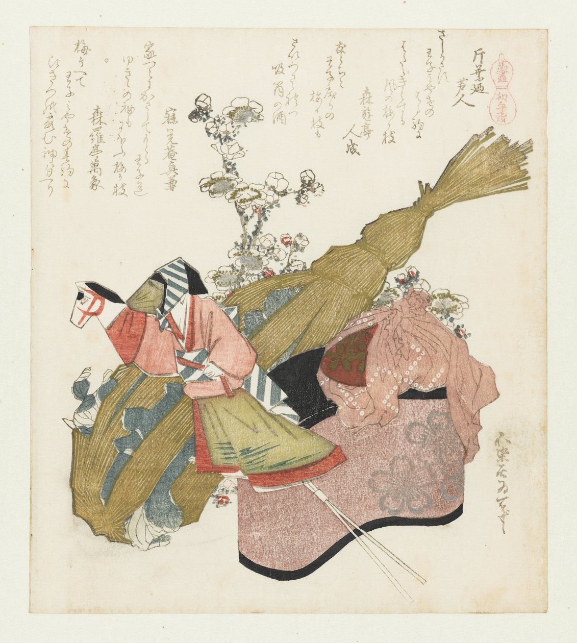 Visita al tempio durante la festa di Hatsuuma da Katsushika Hokusai
