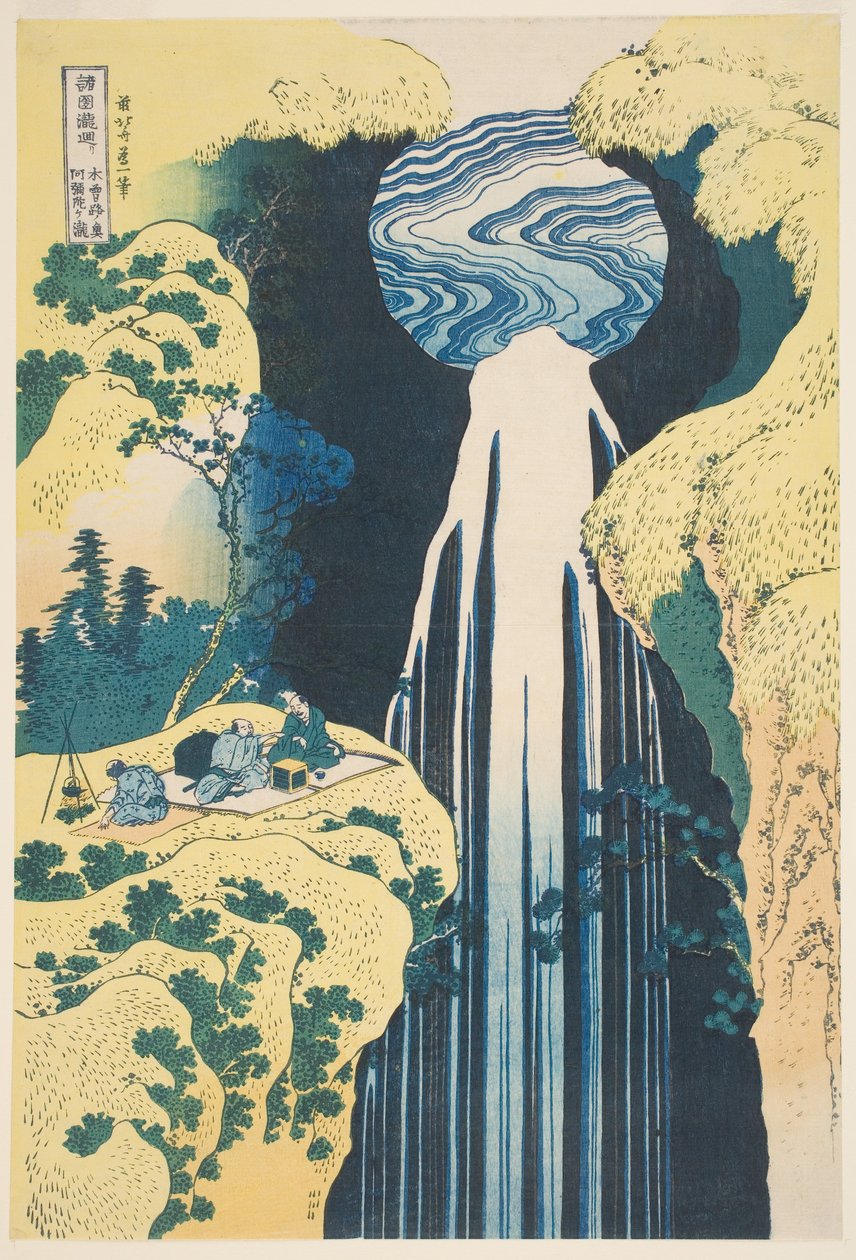 La cascata di Amida nella provincia di Kiso da Katsushika Hokusai