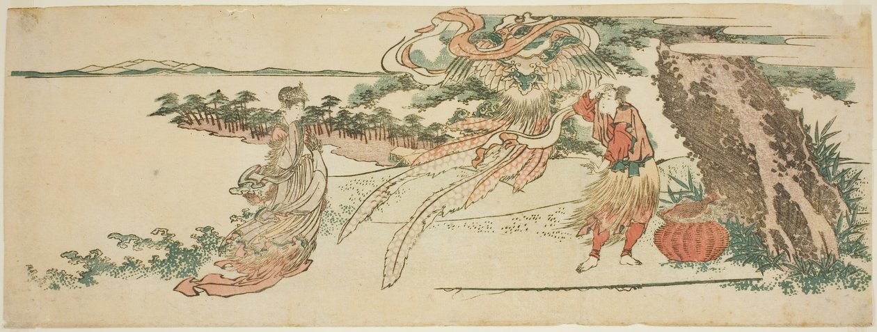 La veste di piume (Hagoromo) da Katsushika Hokusai