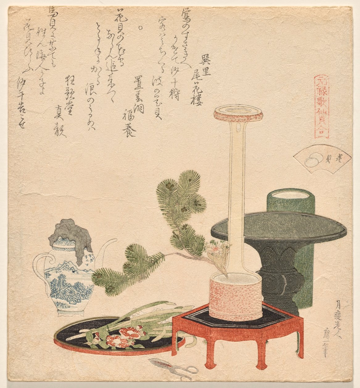 I gusci dei fiori, dalla serie Genroku Poem-Shell Matching Game da Katsushika Hokusai