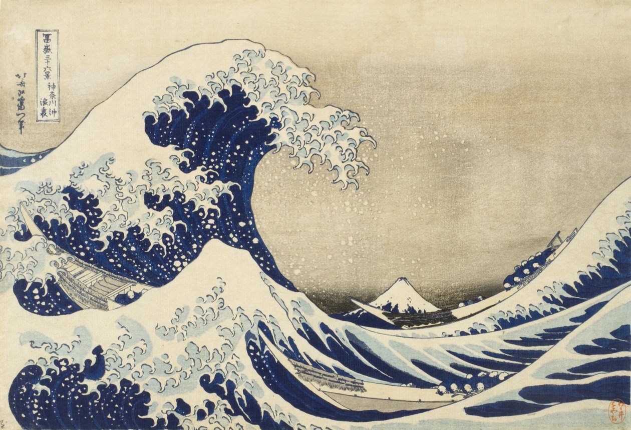 La grande onda di Kanagawa, c.1830 da Katsushika Hokusai