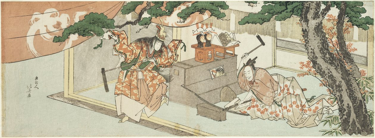 Il fabbro Munechika e il dio di Inari da Katsushika Hokusai