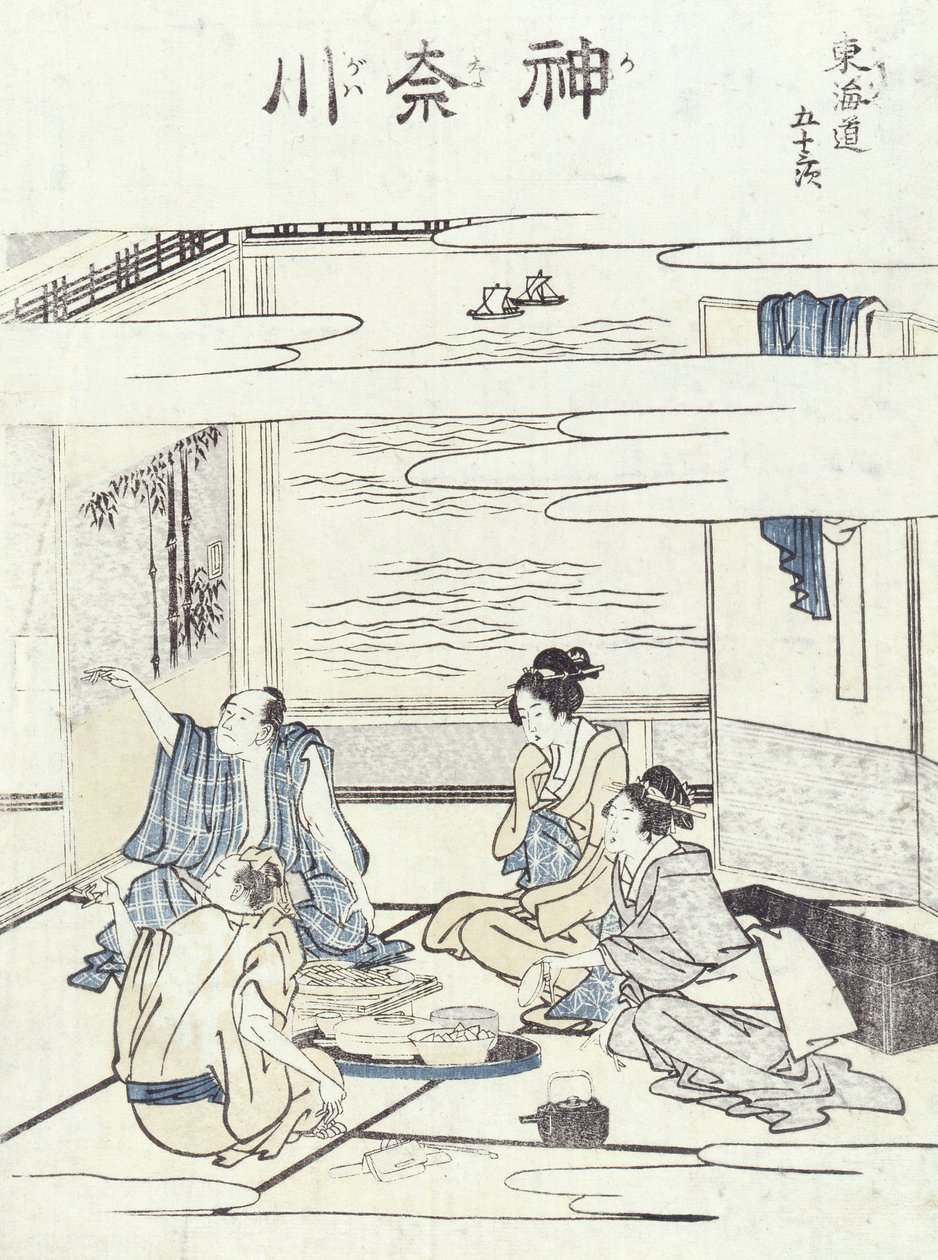Due Coppie in un Interno da Katsushika Hokusai