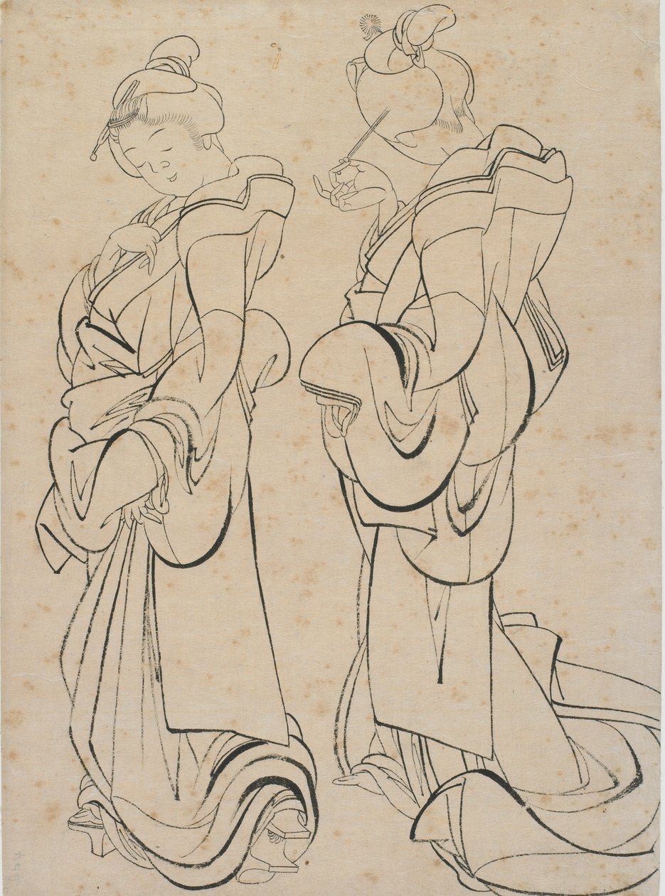 Due donne da Katsushika Hokusai