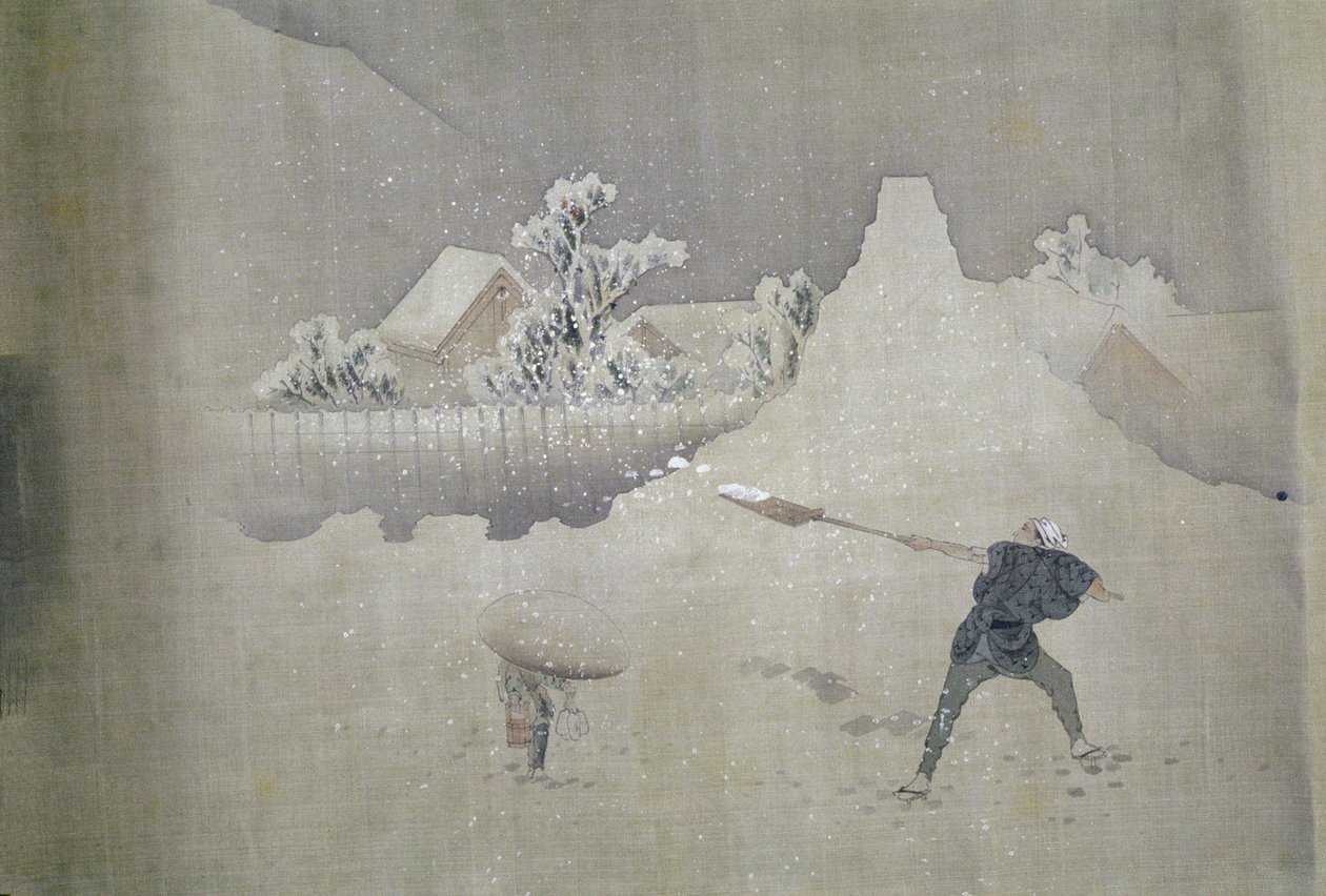 Veduta del Monte Fuji, dal rotolo dipinto delle Dodici Vedute del Monte Fuji da Katsushika Hokusai