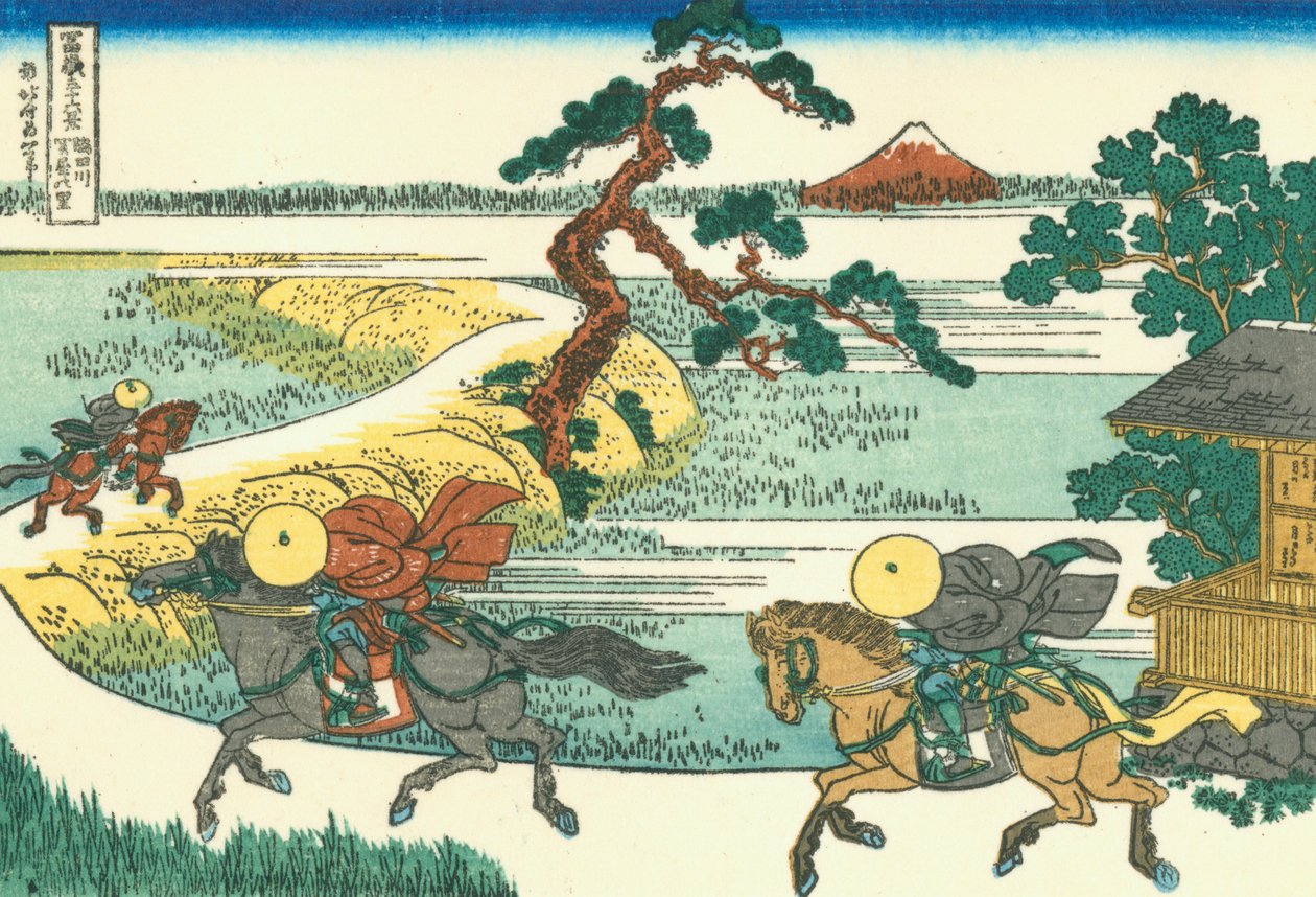 Villaggio di Sekiya al fiume Sumida da Katsushika Hokusai