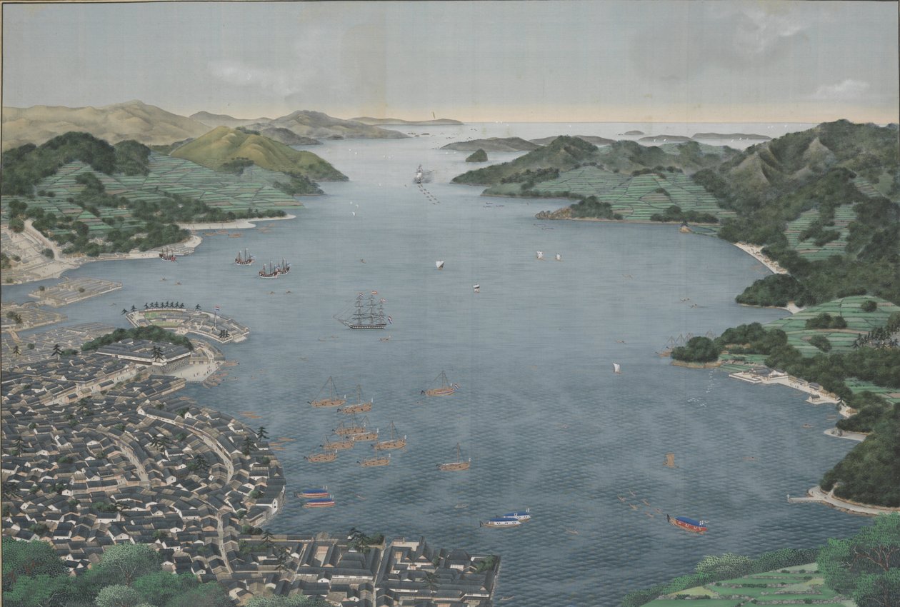 Porto di Nagasaki da Kawahara Keiga