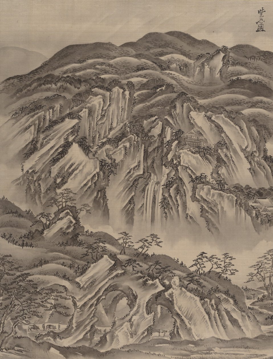 Paesaggio roccioso da Kawanabe Kyosai