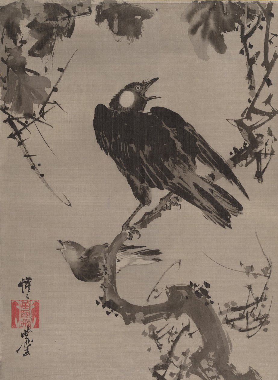 Storni su un ramo da Kawanabe Kyosai