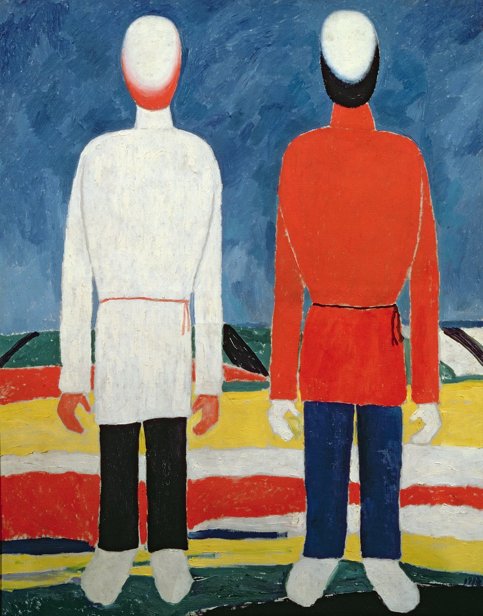 Due Figure Maschili, 1928-32 da Kazimir Severinovich Malevich