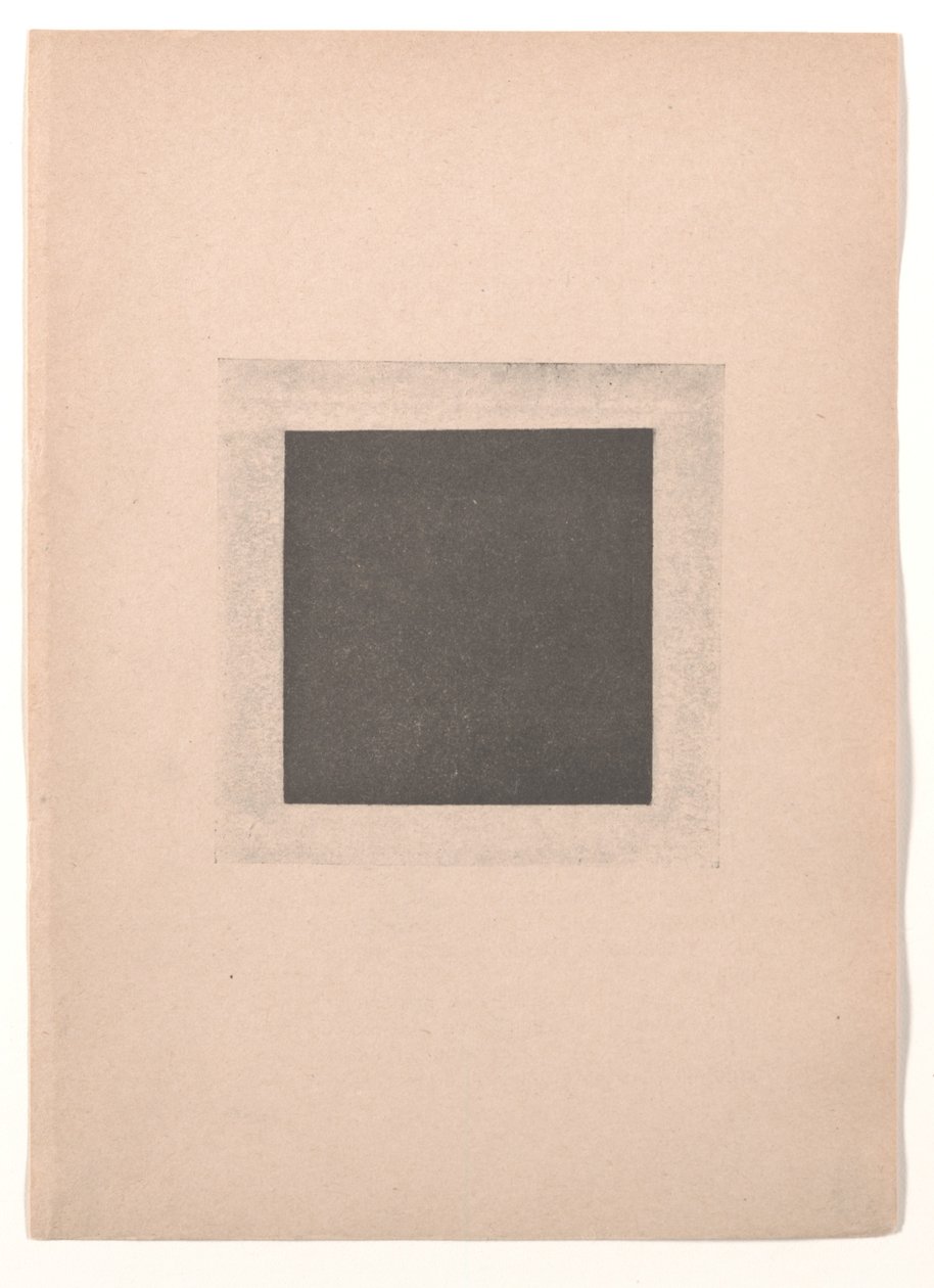 Quadrato nero per "Dal Cubismo e Futurismo al Suprematismo: Un nuovo realismo nella pittura" da Kazimir Severinovich Malevich