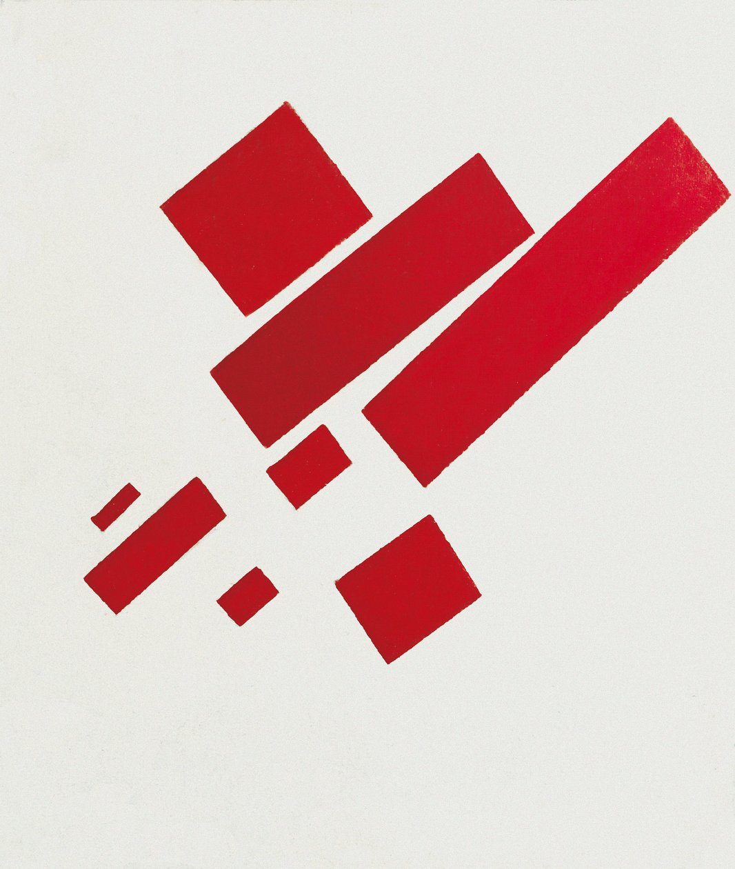 Otto rettangoli rossi da Kazimir Severinovich Malevich