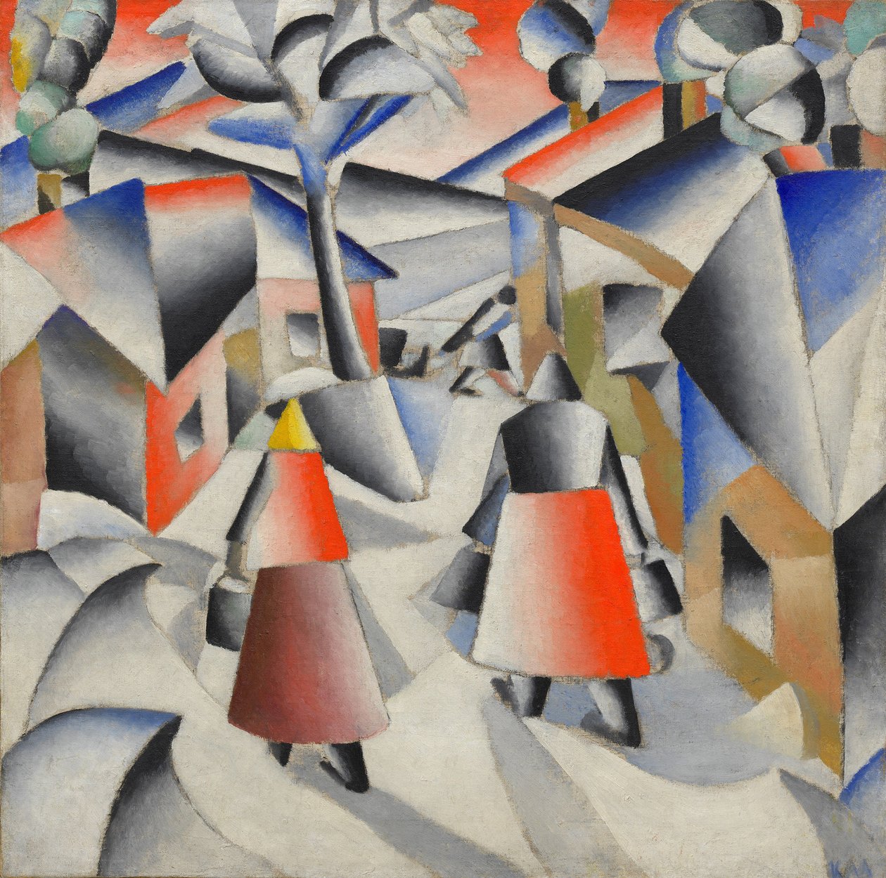 Mattina nel villaggio dopo la tempesta di neve da Kazimir Severinovich Malevich