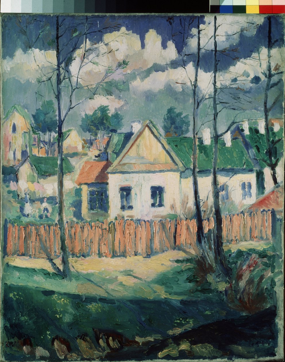 Primavera. Paesaggio con una piccola casa da Kazimir Severinovich Malevich