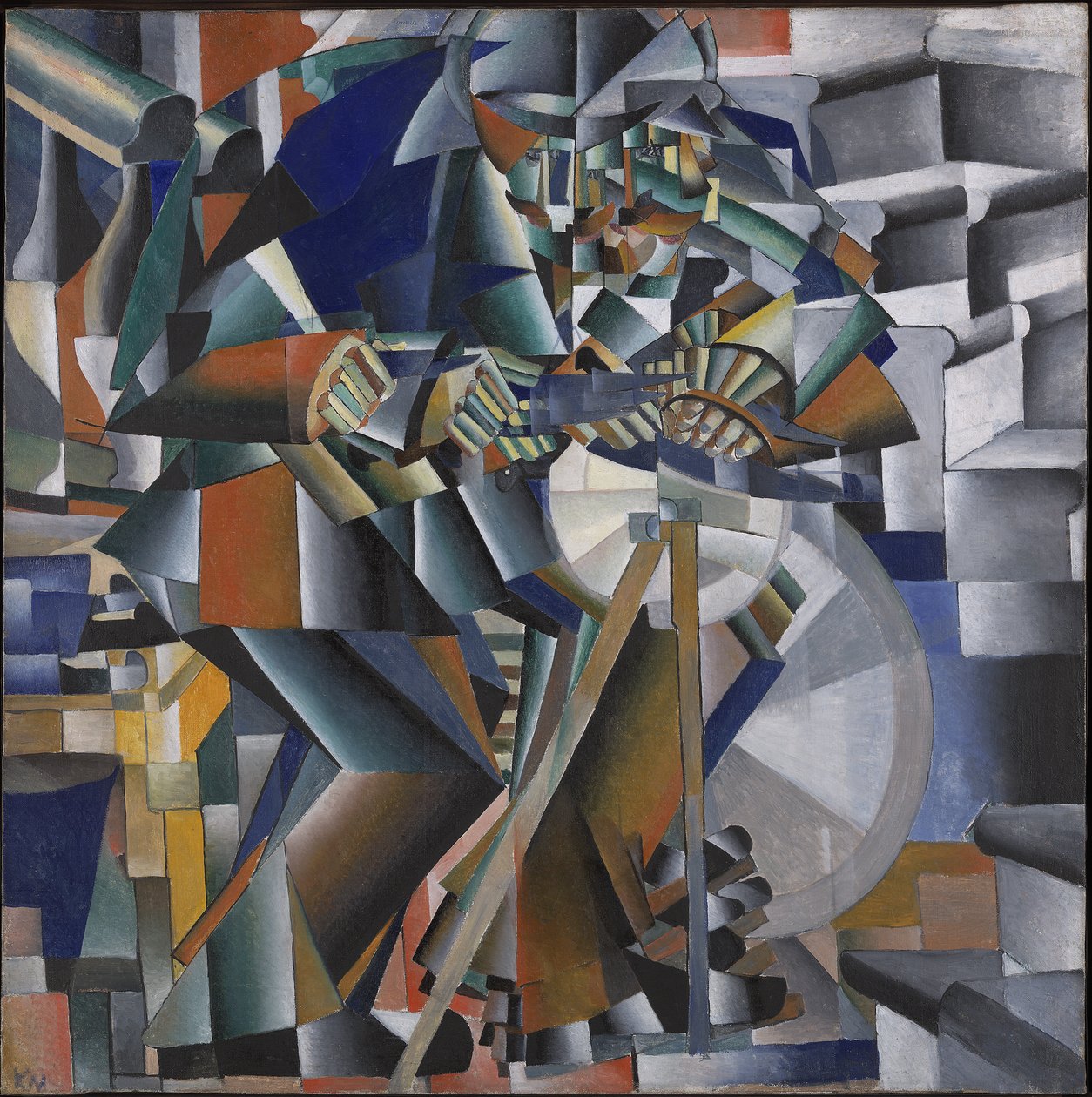 Il molatore o principio del luccichio, 1912-3 da Kazimir Severinovich Malevich