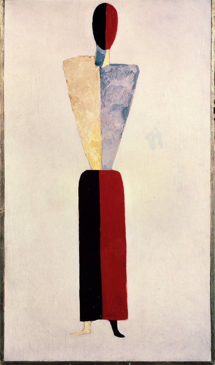 Una ragazza (forma su sfondo bianco) da Kazimir Severinovich Malevich
