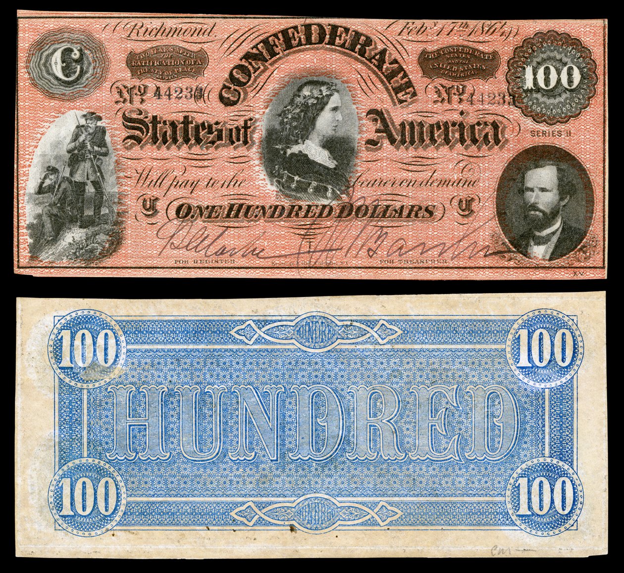 CSA-T65-$100-1864 da Keatinge and Ball
