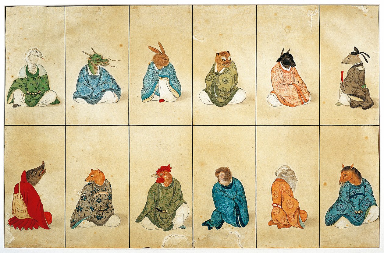 Uomini con teste di animali da Keiga Kawahara