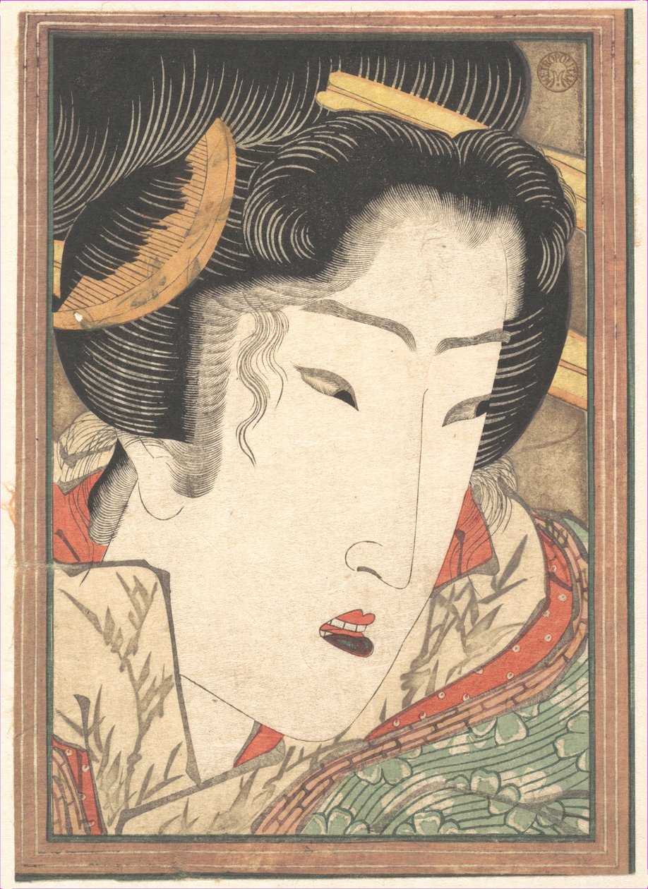 Una geisha respinta da “Passions”, rinfrescata dalla neve primaverile da Keisai Eisen