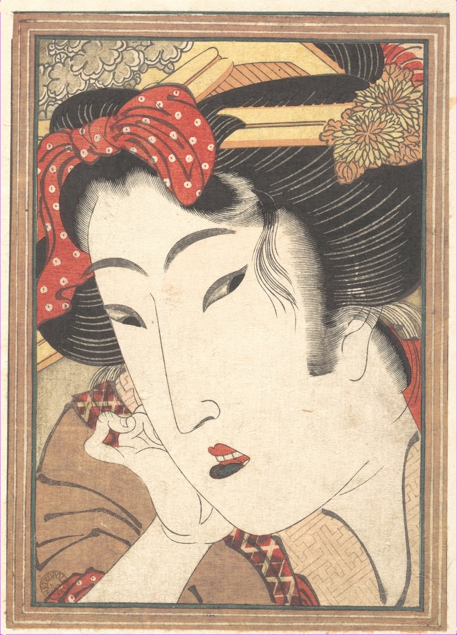 Geisha respinta da „Passioni raffreddate dalla neve primaverile“ da Keisai Eisen