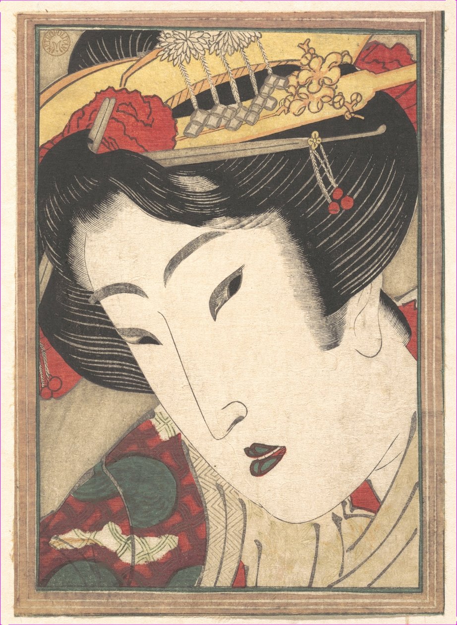 Geisha respinta da «Passioni rinfrescate dalla neve primaverile» da Keisai Eisen