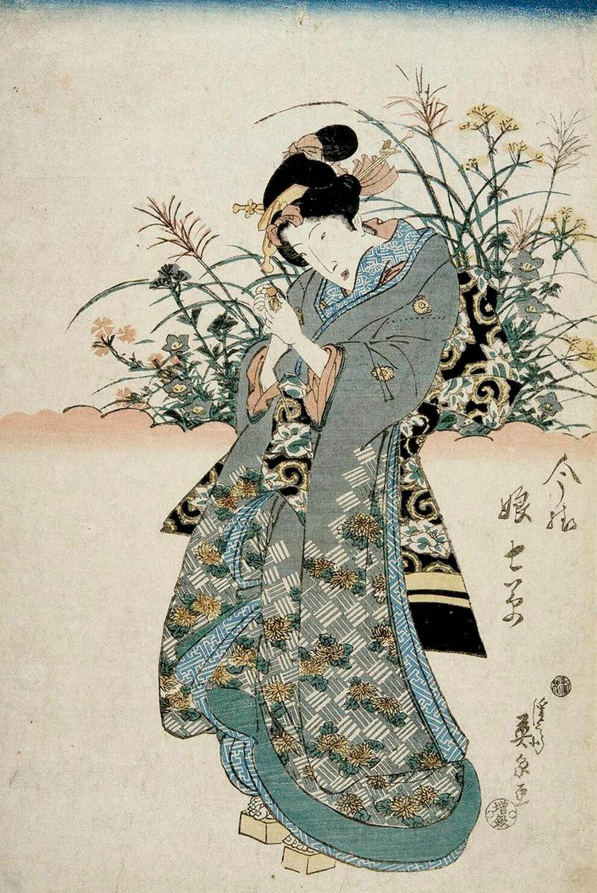 La festa delle sette erbe, inizio XIX secolo da Keisai Eisen