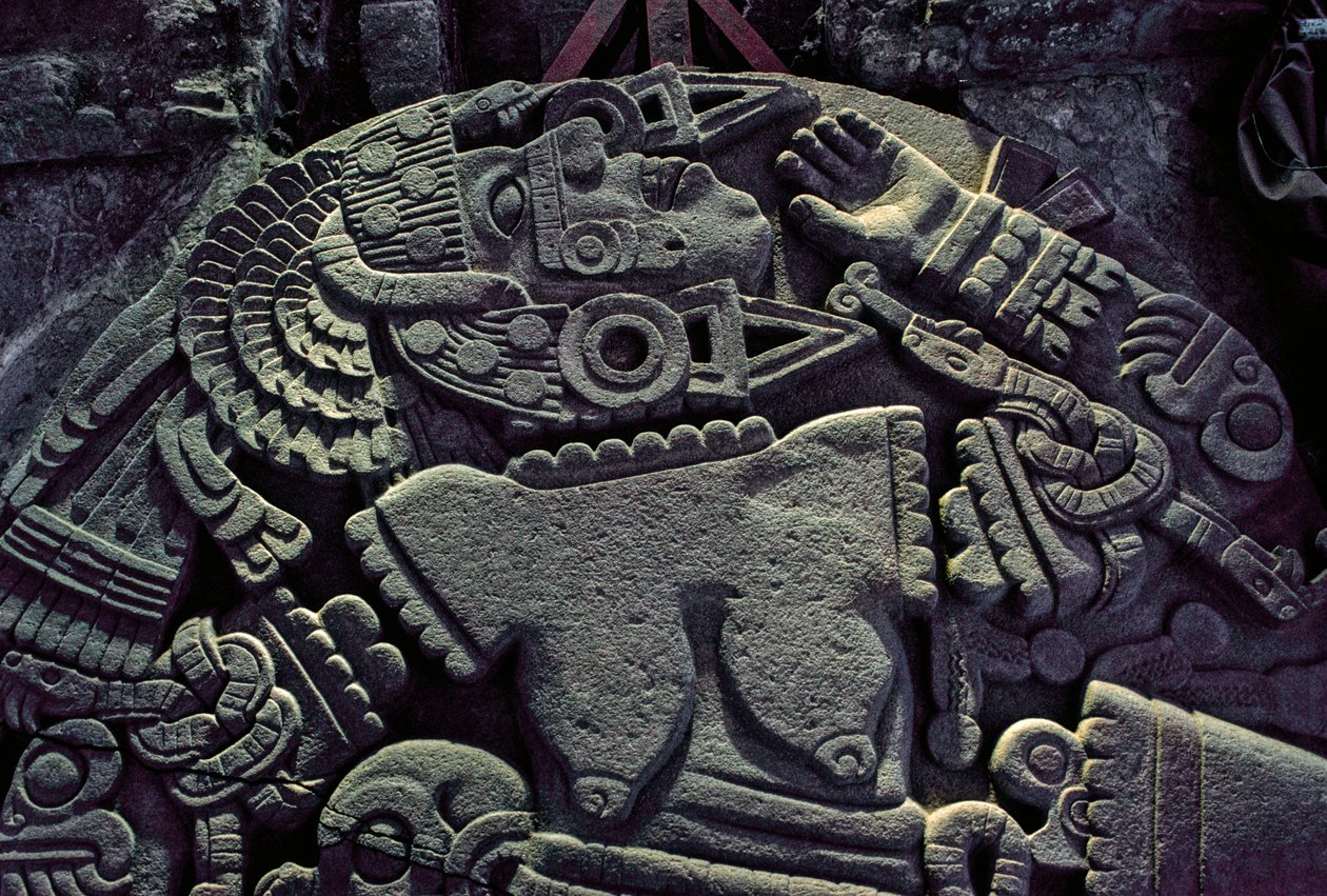 Americhe; archeologia; Messico; Templo Mayor; Grande Tempio degli Aztechi; Coyolxauqui da Kenneth Garrett