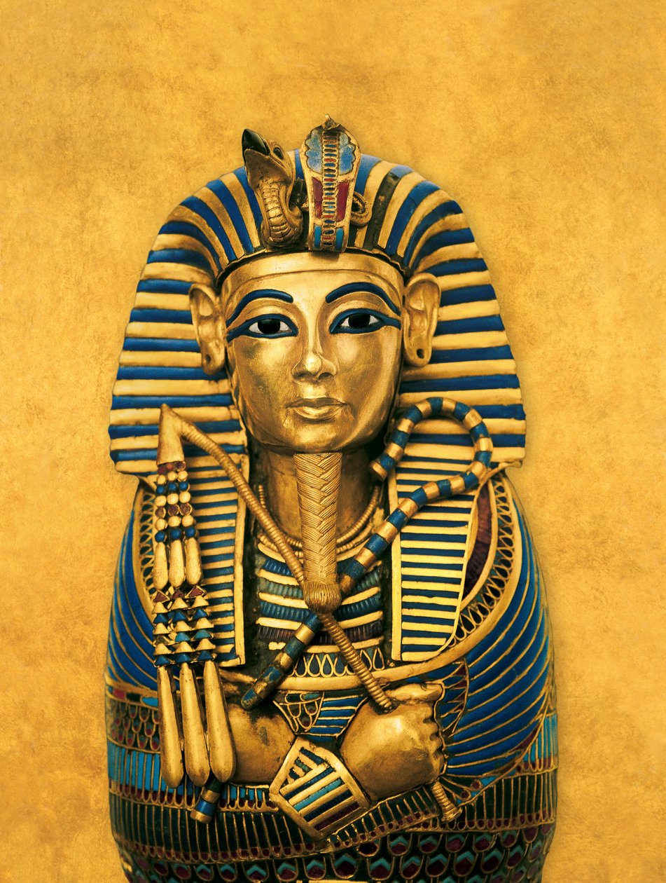 Illustrazione composita di un piccolo sarcofago per i visceri di Tutankhamon, 2009 da Kenneth Garrett